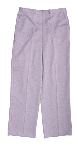 Alfred Dunner A Fine Romance Flat Front Pants Lilac 10 S