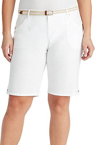 Gloria Vanderbilt Women's Plus Size Jamie Belted Bermuda Shorts